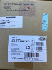 "Cubierta de bota DuPont Tyvek IsoClean grande, 18"" de alto, protección de piso, nueva 100 piezas"