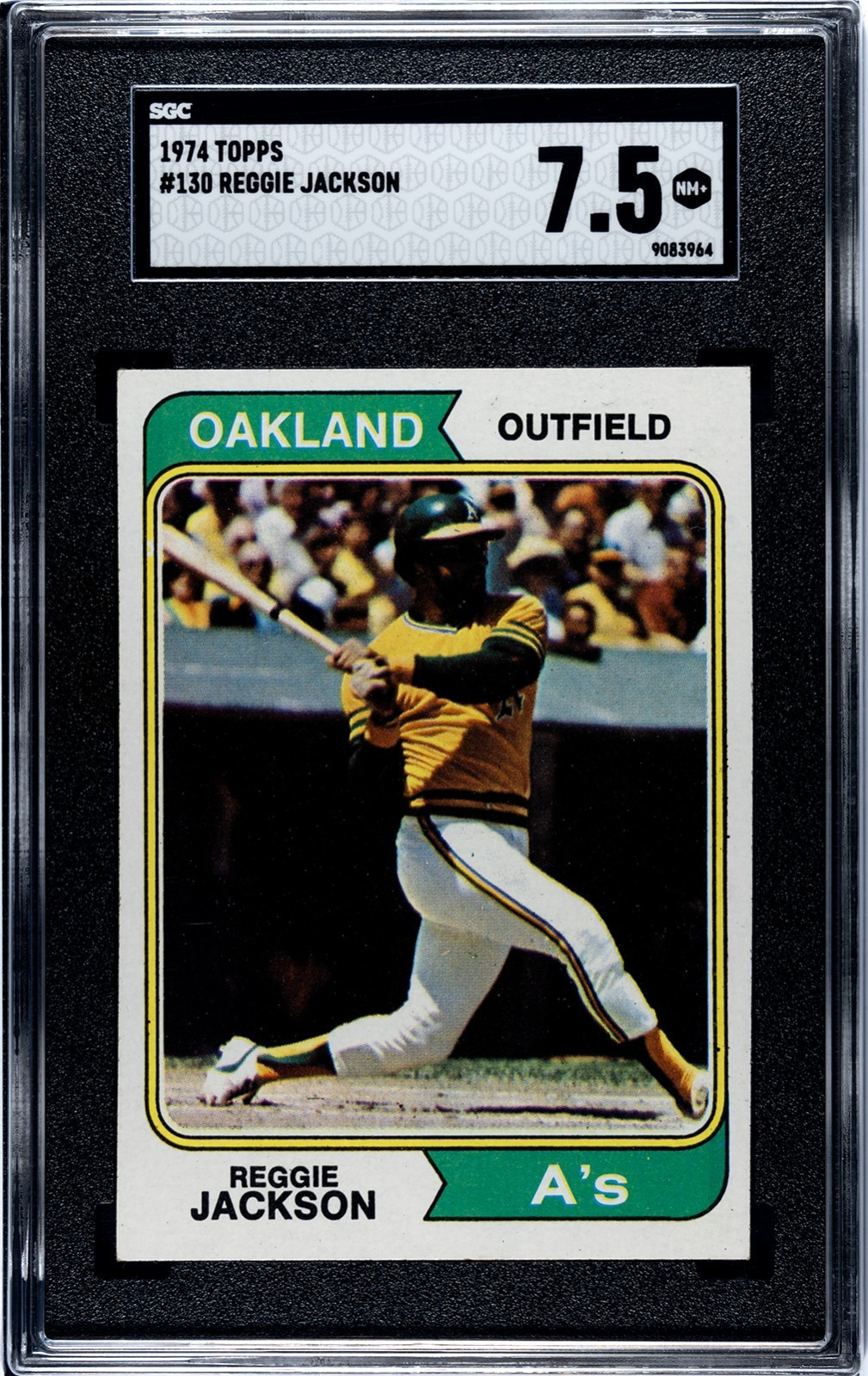 SGC 7.5 - 1974 Topps #130 Reggie Jackson Oakland A's HOF