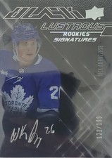 2022-23 SPx #LS-NA Nick Abruzzese UD Black Lustrous Rookie Signatures #/199