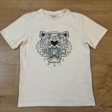 Kenzo White T-Shirt Mens Medium Classic Logo Graphic Tee Excellent Condition 
