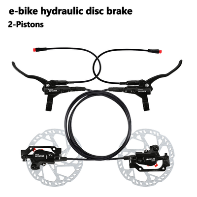 #ad #ad E Bike Disc Brake Set Power Off Oil Brake Front Rear 2 Pistons 2pc 160mm Rotor $47.99