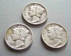 1941 P,D,S Mercury Dimes #2