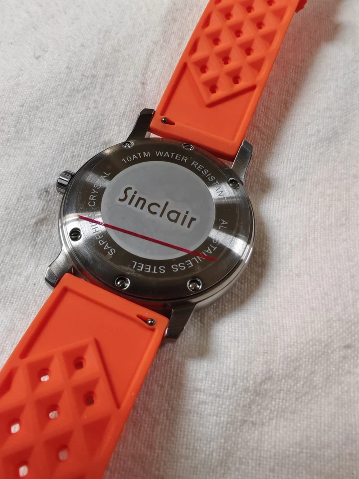 Reloj de cuarzo Sinclair Miyota 2315 - esfera azul + correa de silicona naranja y rollo de viaje Foto 2 de 4