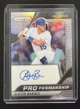 Austin Barnes 2019 Prizm Baseball Auto Silver Pro Penmanship Dodgers PP-AB *