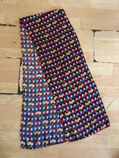 VINTAGE DISNEY Mickey Mouse Thin Scarf Red Black Checkered 57x9  