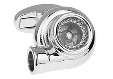 MRCUFF Turbocharger Sports Car Auto Racing Race Cufflinks in a Presentation 