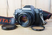 Pentax 35mm film camera P30t with 50mm Pentax f2 lens - Tested Working