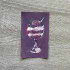 Original Small Contemporary Still Life Fruit Dessert in Glass Painting on Paper — photo 3