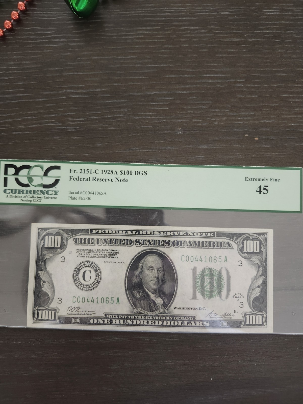 Fr. 2151-C 1928A  $100 DGS Extremely Fine 45