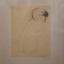 Emilio Greco - Nudo di Donna - Prova d'Autore (P.d.A.) Acquaforte originale 1982