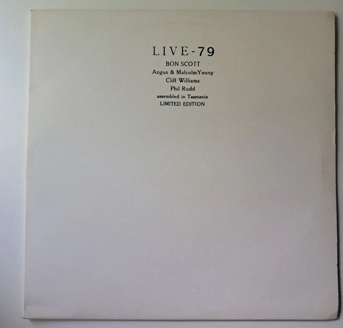 ACDC Live 79 red vinyl. AC/DC.