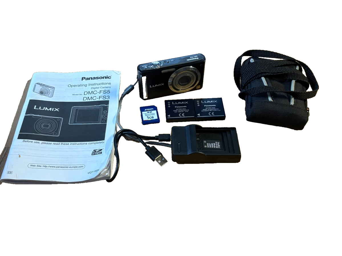 Panasonic LUMIX DMC-FS3 8.1MP Digital Camera - Black for sale