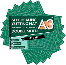 5 Packs Self Healing Cutting Mat 12" X 18" Rotary Cutting Sewing Mat A3, 5-Ply C