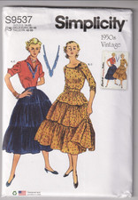 9537 SIMPLICITY 1950s Vintage - BLOUSE & Tier...