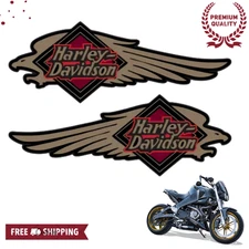 Fits Harley-Davidson FXSTC Softail – Gold/Black Decal Set (2pcs, 3.5" x 11")