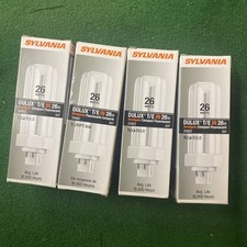 Sylvania CF26DT/E/IN/841/ECO 26 Watt 4 Pin GX24q-3 Triple Tube Lamp Bulb 4 Pack 