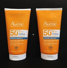 Avene Intense Protect SPF50+ Ultra Protection Fluid for babies, adults 2 x 150ml