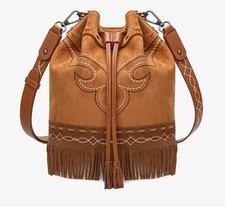 MONTANA WEST WOMENS PURSE BOOT STITCH FRINGE DRAWSTRING CROSSBODY BAG BRAND NEW