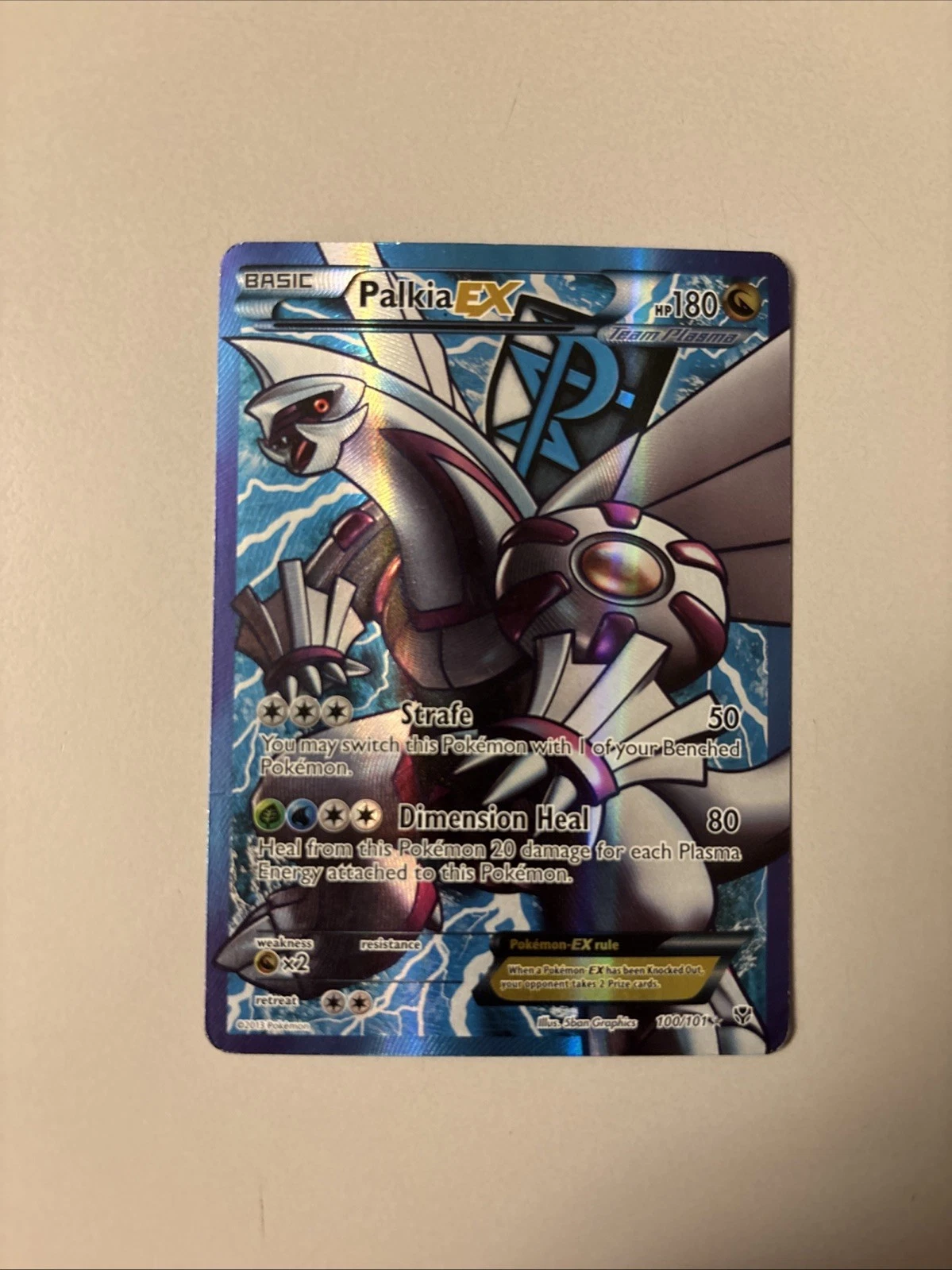 Palkia EX (Team Plasma) (100 Full Art) 100/101 Plasma Blast Holo
