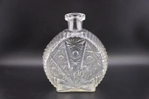 Vintage Anchor Hocking 1960's Pressed Glass Wine Decanter R-575 Clear Design
