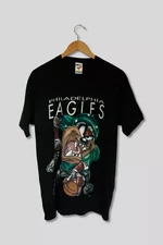 REPRINT NFL 1996 Looney Tunes Taz Philadelphia Eagles T shirt NH11724