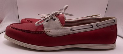 tolle bequeme Leder Bootsschuhe  von Caprice -  rot weiß - Gr. 41 - neuwertig