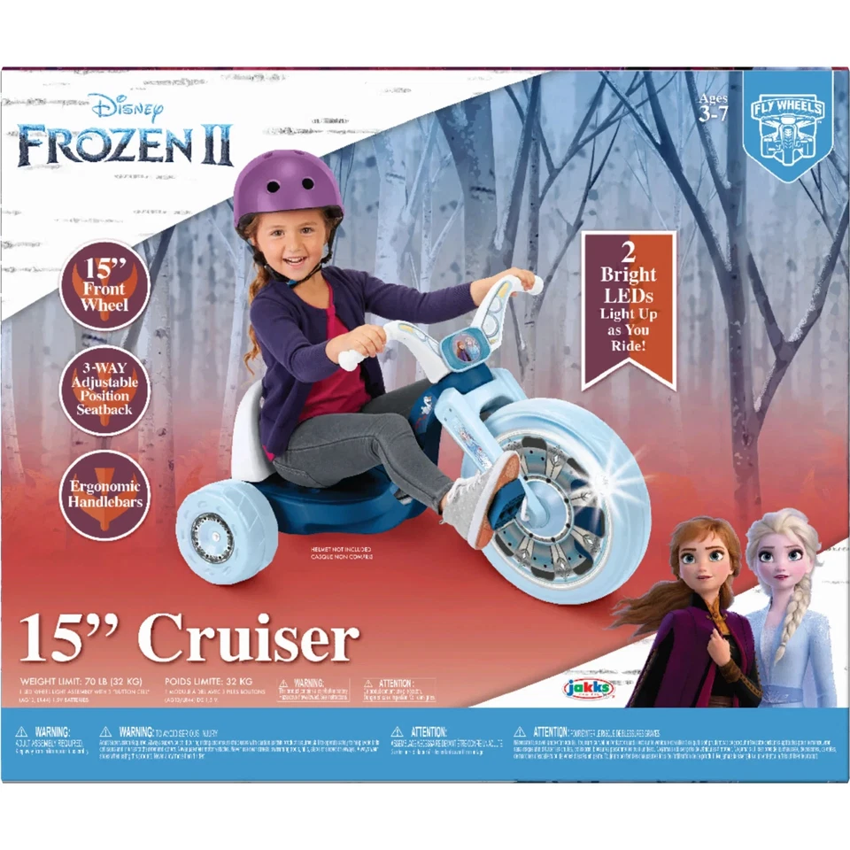 Triciclo Fly Wheels Disney Frozen con rueda delantera de 15 pulgadas con luz infantil Foto 4 de 4