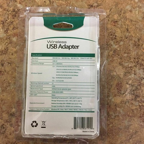 New W/Antenna 300n 300Mbps Mini Wireless USB Wifi Adapter Network 802.11n/g/b - Picture 2 of 4