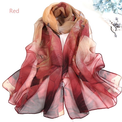 Long Soft Chiffon Scarf Plain Sheer Wrap Shawl Womens Large Stole Neck Scarves♧ - Picture 63 of 93