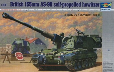 Trumpeter 00324 Britische 155 mm AS-90 Selbstfahrlafette in 1:35 Bausatz Neu+OVP