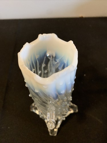 Antique ca 1905 NORTHWOOD Clear OpaLeSceNT Novelty Pump Vase - Picture 6 of 6