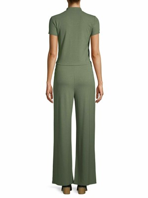 Fashion Nova Conjunto de Pantalón Josie Ribbed - Oliva | M