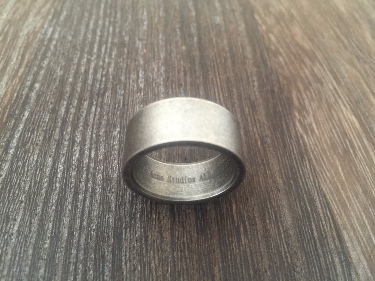 acnestudios リング ゴールド S ACNE STUDIOS GOLD PLATED BRUSHED FINISH MENS MINIMALIST WIDE