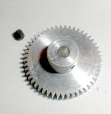 49 Tooth Slot Car Spur Gear Red Aluminum 64 Pitch Set Screw 1/8" Shaft NOS