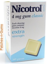 Nicotrol Nicotine Gum 4mg Classic. 1 Box of 105 Gums. Expiration 03/2027