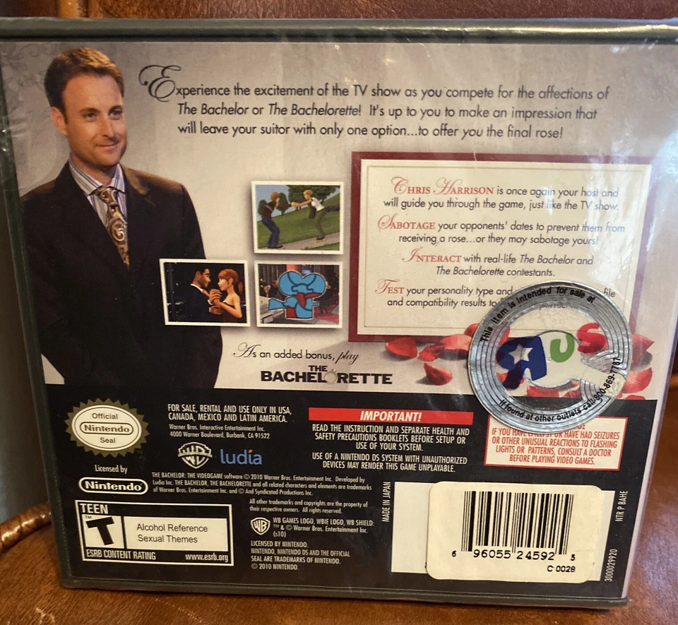 The Bachelor: The Videogame Nintendo DS New Sealed - Image 3 of 3