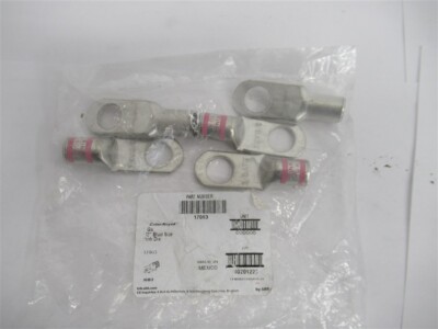 ABB 17063 , Color-Keyed 1 AWG , Pink Die 1- Hole Compression Lug (PK 5)