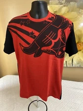 UNK Chicago Bulls Graphic Print 2 Sided Shirt NBA Red/blaxk Men’s Size Medium