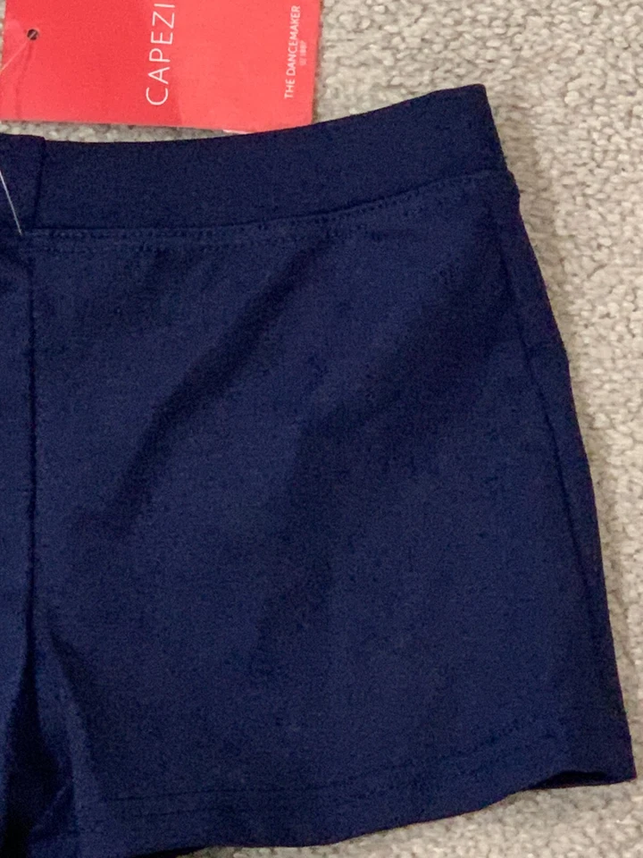 Pantalones Cortos Capezio Dance Low Rise Boycut Niño Talla 1/CH Azul Marino Kick Pantalones NUEVO Foto 4 de 4