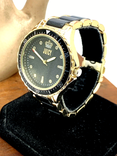 Juicy By Juicy Couture Women's Watch JC/5022 Quartz Black Gold Tone Steel 38mm - Picture 2 of 12
