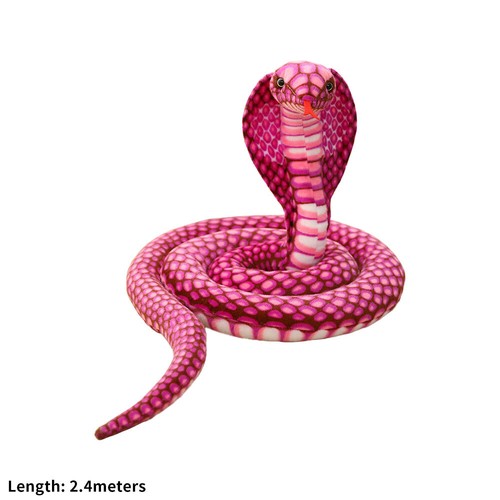 Giant Stuffed Snake Plush Animal Toys Soft Realistic Large Cobra Plush Toy GifBO - Picture 24 of 25