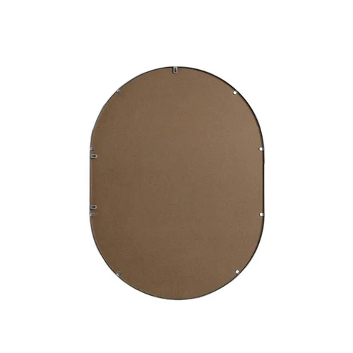 Elegant Decor Asha 27x36" Oval Modern MDF Wood/Iron Mirror in Silver - Picture 6 of 11