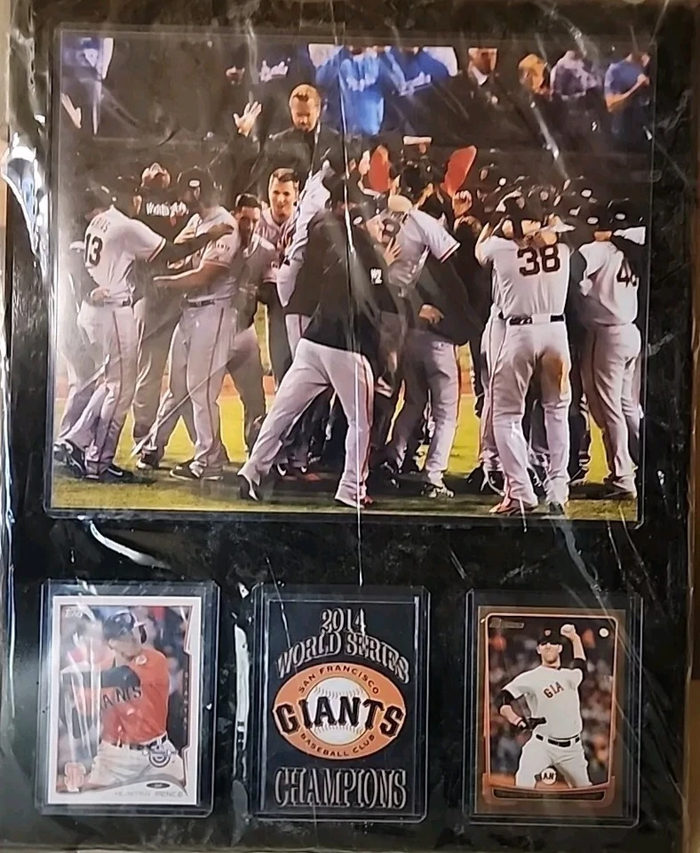 Placa de plástico 15"x12" 2014 World Series Giants Champion. Bom estado RARO - Imagem 2 de 4