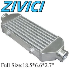 Universal 2.2'' In/Outlet 19*7*3" FMIC Front Mount Intercooler Aluminum