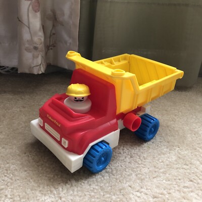 Fisher Price Little People Dump Truck with Liftgate & Figure - 1992 - #2374