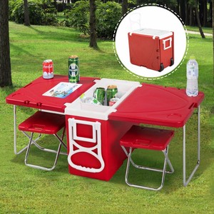 folding cooler table