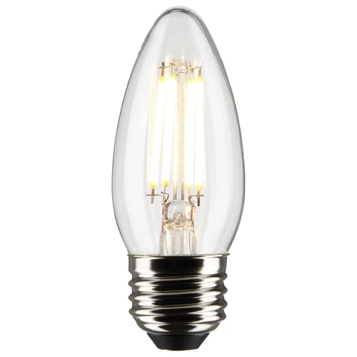 6 Pack Satco S21284 LED Filament Bulbs 120V 4W 40W B11 Medium E26 2700K Dimmable - Picture 3 of 11