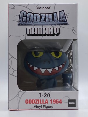 NIB kidrobot Bhunny I-20 GODZILLA 1954 Vinyl Figure with Bhunny Paw Keychain