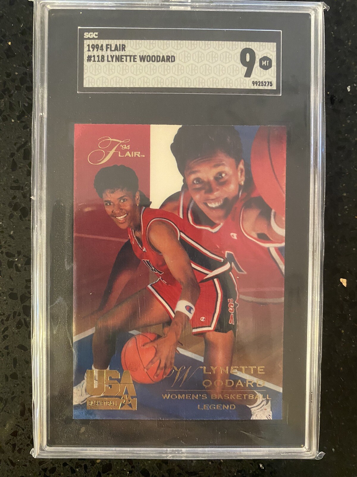 Lynette Woodard WNBA 1994 Flair USA #118, SGC Mint 9. Low Pop.