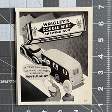 1937 Wrigley's Print Ad Double Mint Chewing Gum Vintage Ephemera